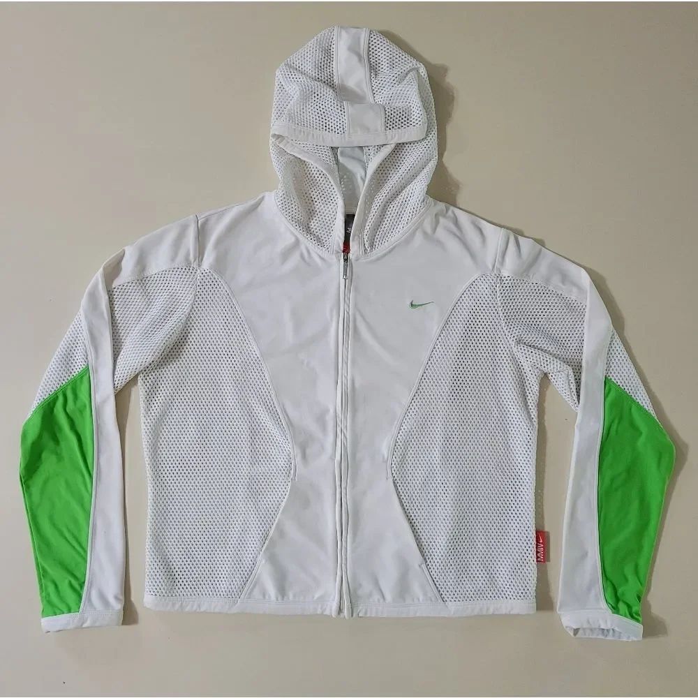 Nike Women's White Dri-FIT Mesh Hoodie